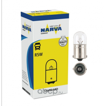 Лампа NARVA 12V 5W R5W BA15s/19