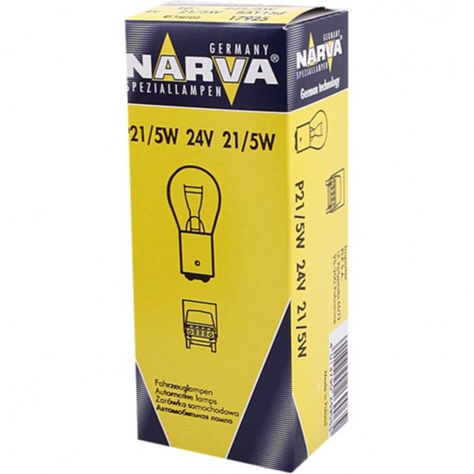 Лампа NARVA 24Vx21/5W BAY15d 86180233