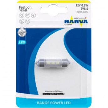 Лампа NARVA C5W SV8.5 12V 0.6W 10 шт.