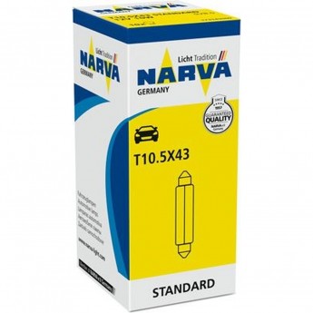 Лампа NARVA FESTOON LAMPS 12V C10W 10W SV8.5 41мм двухцокольная