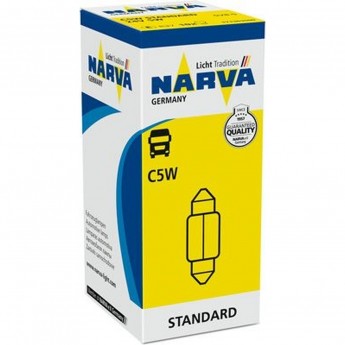 Лампа NARVA FESTOON LAMPS 24V C5W 5W SV8.5 двухцокольная