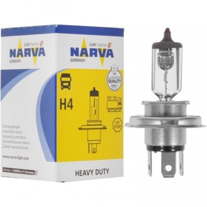 Лампа NARVA HEAVY DUTY H4 HD 24V 75/70W P43t-38 NVA C1 82506445