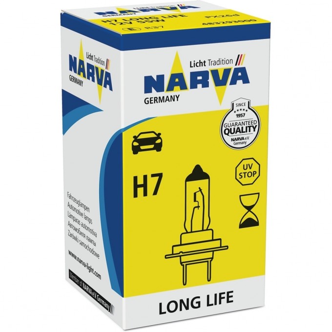 Лампа NARVA LONG LIFE H7 12V- 55W PX26d 48581953