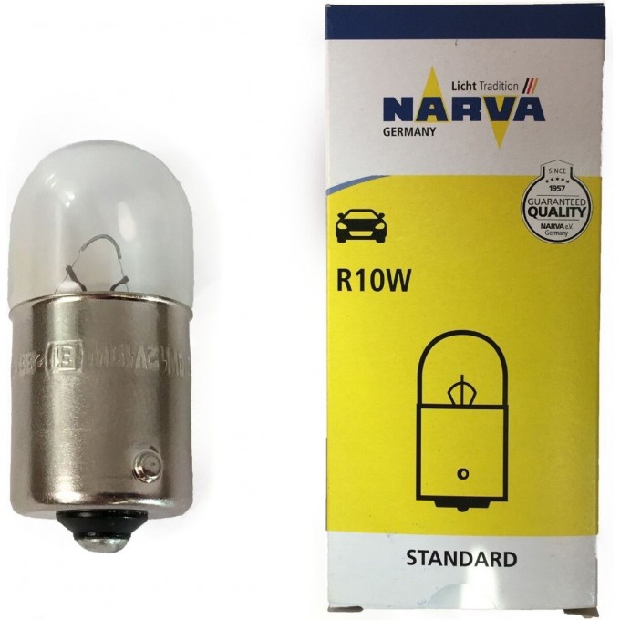 Лампа NARVA R10W 24V 10W BA15s 10 шт. 117108790