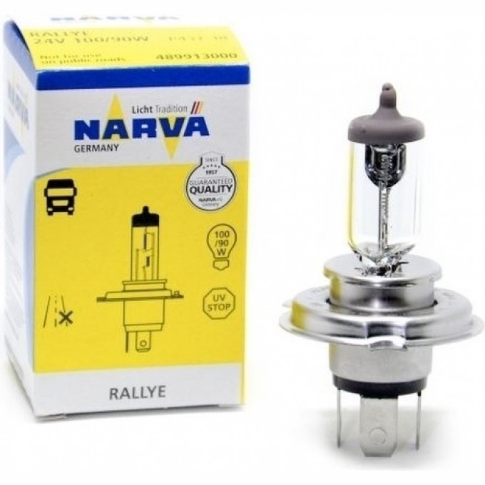 Лампа NARVA RALLYE 24V H4 100/90W P43t-38 78694186