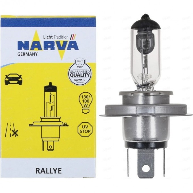 Лампа NARVA RALLYE H4 12V 130 100W P43t 82341536