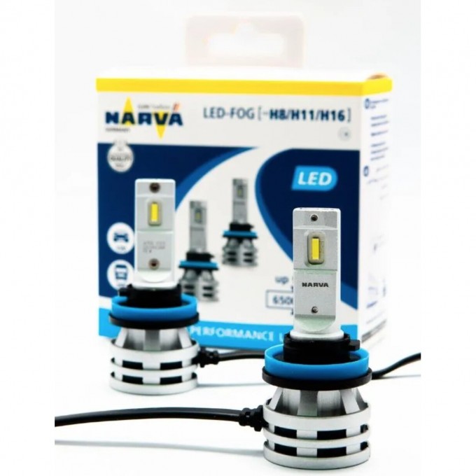 Лампа NARVA RANGE PERFORMANCE LED FOG H8/H11/H16 6500K 2 шт. 80587671
