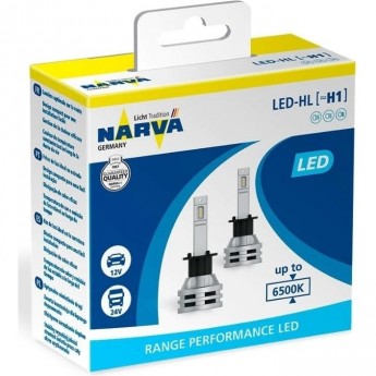 Лампа NARVA RANGE PERFORMANCE LED H1 6500K 16W PX26d 12/24V P14.5s 2 шт.