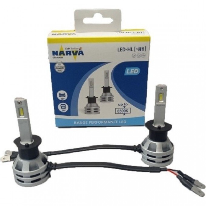 Лампа NARVA RANGE PERFORMANCE LED H1 6500K 19W 12-24V 2 шт. 48795175