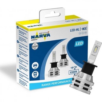 Лампа NARVA RANGE PERFORMANCE LED H3 12/24V 19W PK22s 6500K 2 шт.