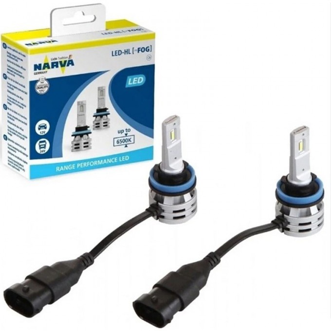 Лампа NARVA RANGE PERFORMANCE LED H4 6500K 2 шт. 80587369
