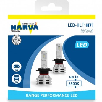Лампа NARVA RANGE PERFORMANCE LED H7 12V-24V 6500K 18033 2шт.
