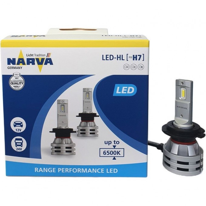 Лампа NARVA RANGE PERFORMANCE LED H7 20W NVA X2 6000K PX26d 2шт. 110806952