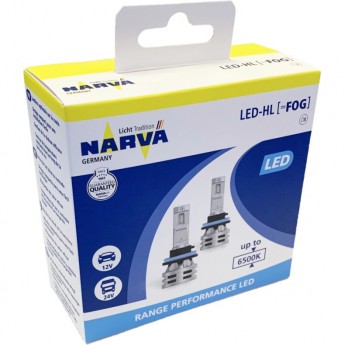 Лампа NARVA RANGE PERFORMANCE LED H8/H9/H11/H16 6500K 24W 12/24V