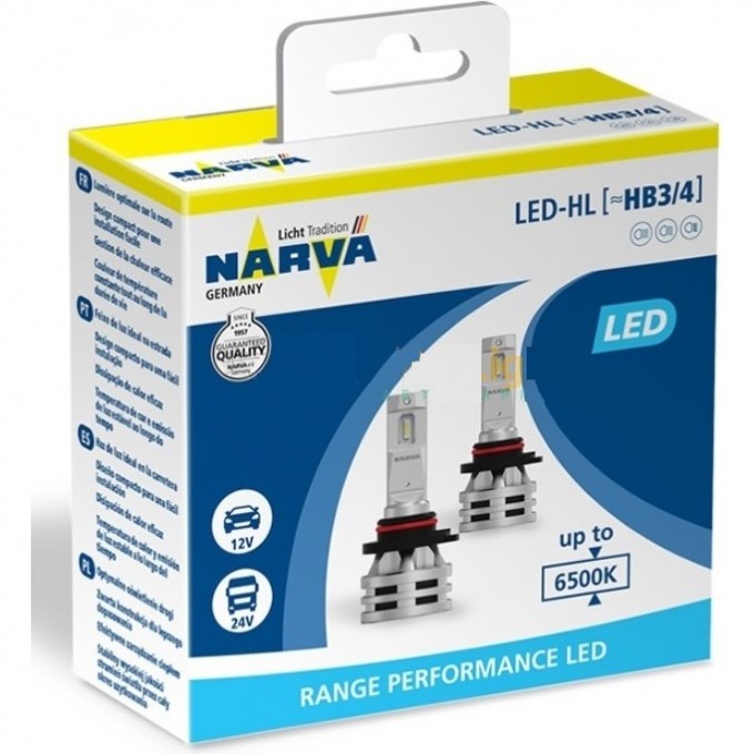 Лампа NARVA RANGE PERFORMANCE LED HB3/HB4 6500K 110542835