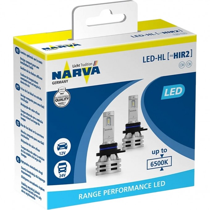 Лампа NARVA RANGE PERFORMANCE LED HIR2 6500K 117110945