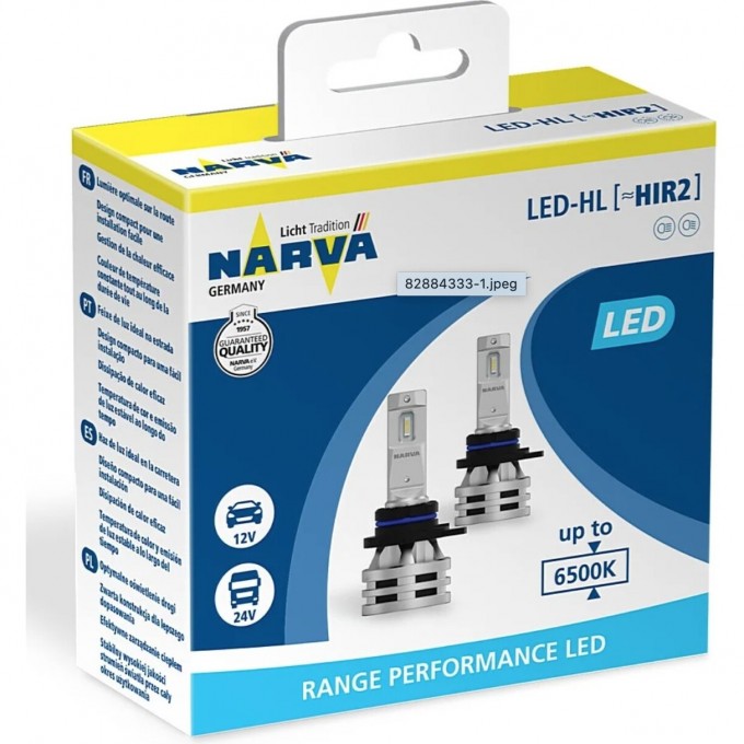 Лампа NARVA RANGE PERFORMANCE LED HIR2 6500K 2 шт. 73863253