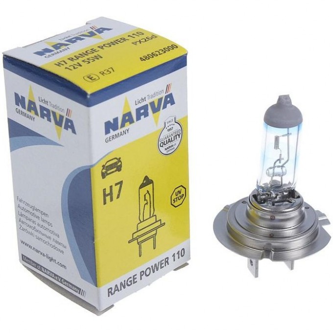 Лампа NARVA RANGE POWER 110 H7 12V 55W PX26d 47380924