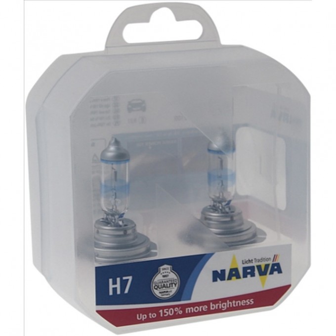 Лампа NARVA RANGE POWER 150 12V H7 55W PX26d 2 шт. 81946014
