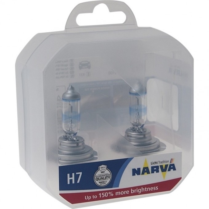 Лампа NARVA RANGE POWER 150 H7 55 12V PX26d 2шт. 44197265