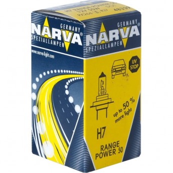 Лампа NARVA RANGE POWER 50+ H7 12V 55W H7 PX26d C1