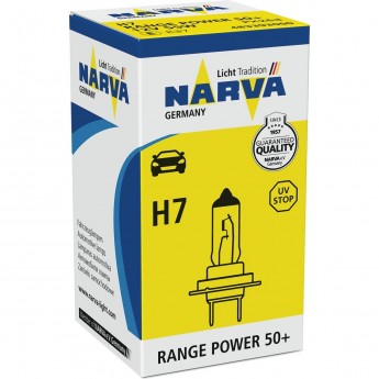 Лампа NARVA RANGE POWER 50+ H7 55W 12V PX26D