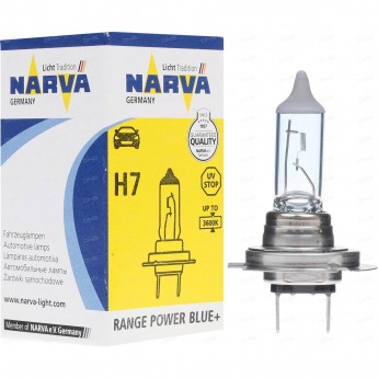 Лампа NARVA RANGE POWER BLUE+ H7 55W PX26d 12V