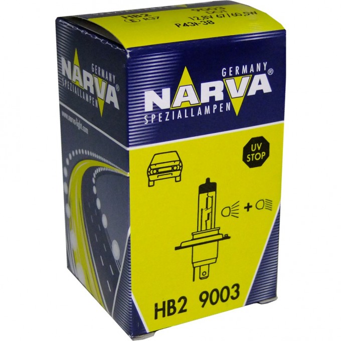 Лампа NARVA RANGE POWER BLUE+ HB2 60/55 12V P43t-38 32530870