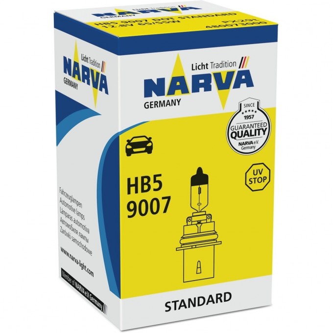 Лампа NARVA STANDARD 12V HB5 9007 PX29t 65/55W 47380987