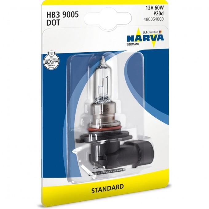 Лампа NARVA STANDARD 65W HB3 12V P20d 83812907