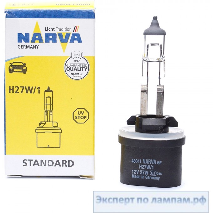 Лампа NARVA STANDARD H27W/1 12V 27W 67761132