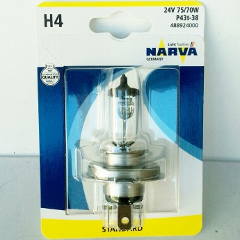 Лампа NARVA STANDARD H4 75/70W P43T-38 24V