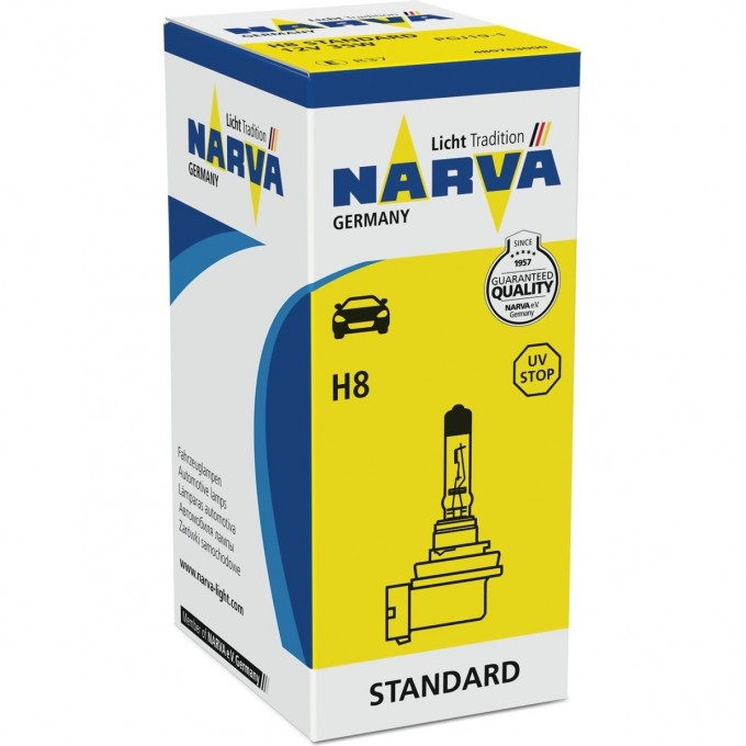 Лампа NARVA STANDARD H8 35W 12V PGJ19-1 117418607