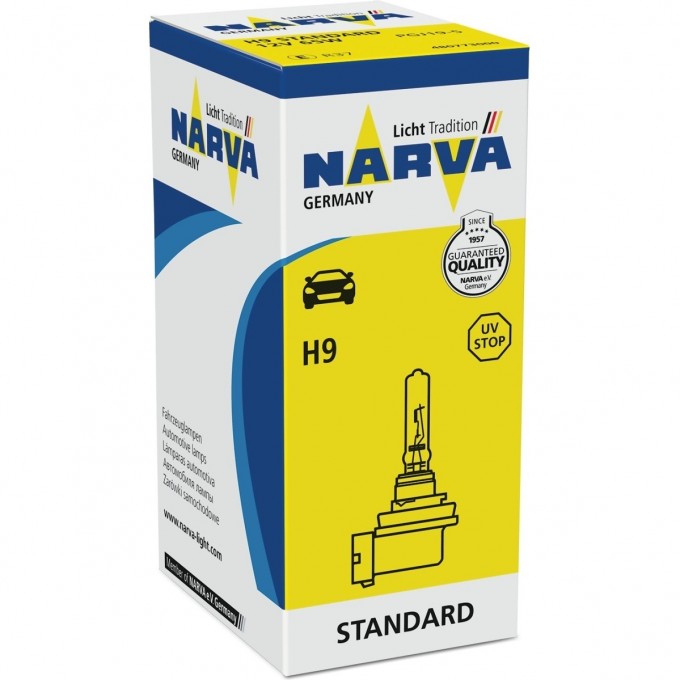 Лампа NARVA STANDARD H9 PGJ19-5 12V 65W 47380893