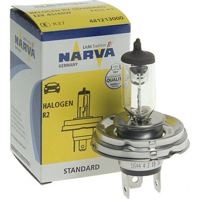 Лампа NARVA STANDARD HALOGEN R2 12V 45/40W P45T-41 NVA C1 61898125